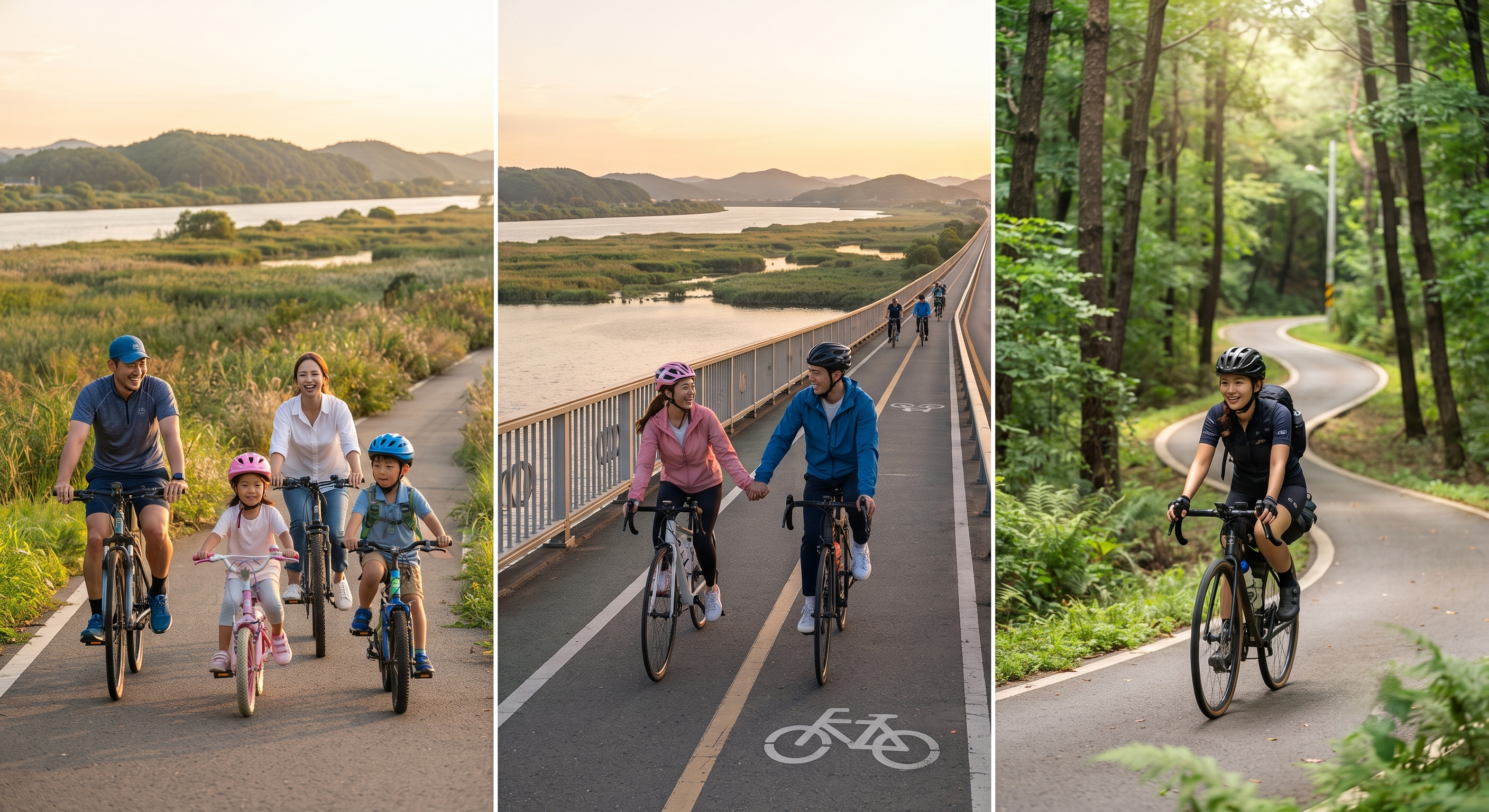 Cycling along the Nakdong River